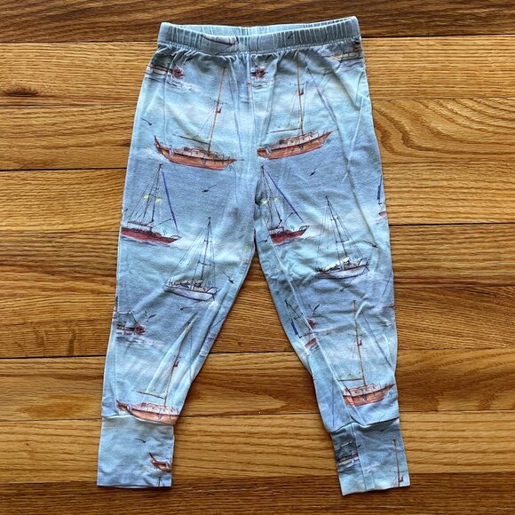 Posh Peanut Skip Blue Sailboat Classic Pajama Set Size 18-24 Month - Picture 8 of 13